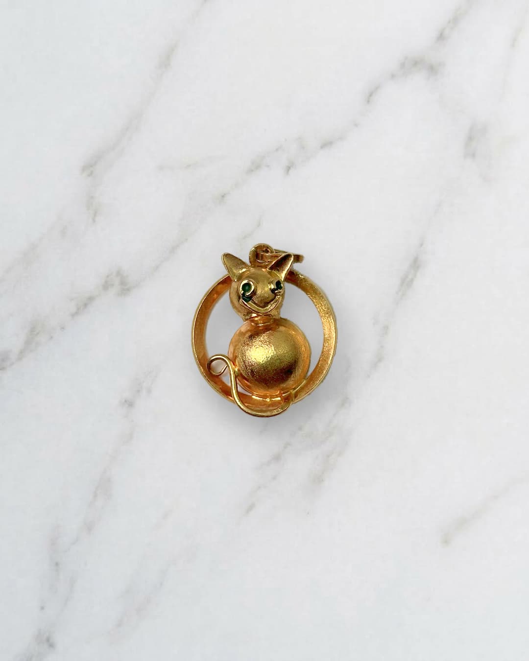 Cat and ball charm