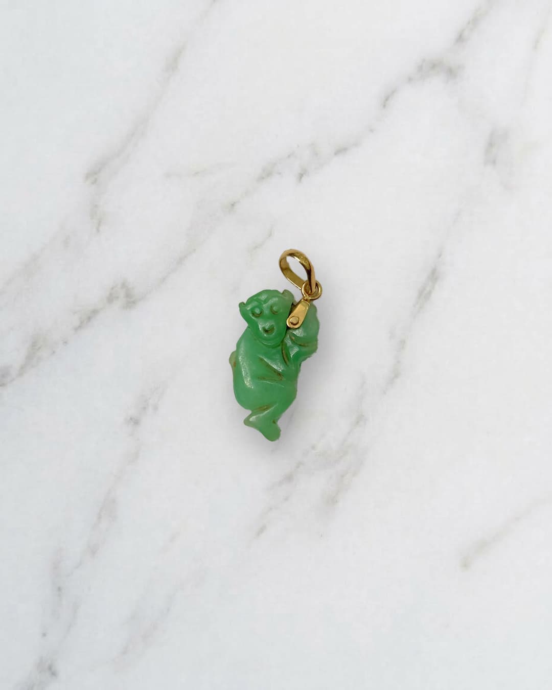 Jade monkey charm