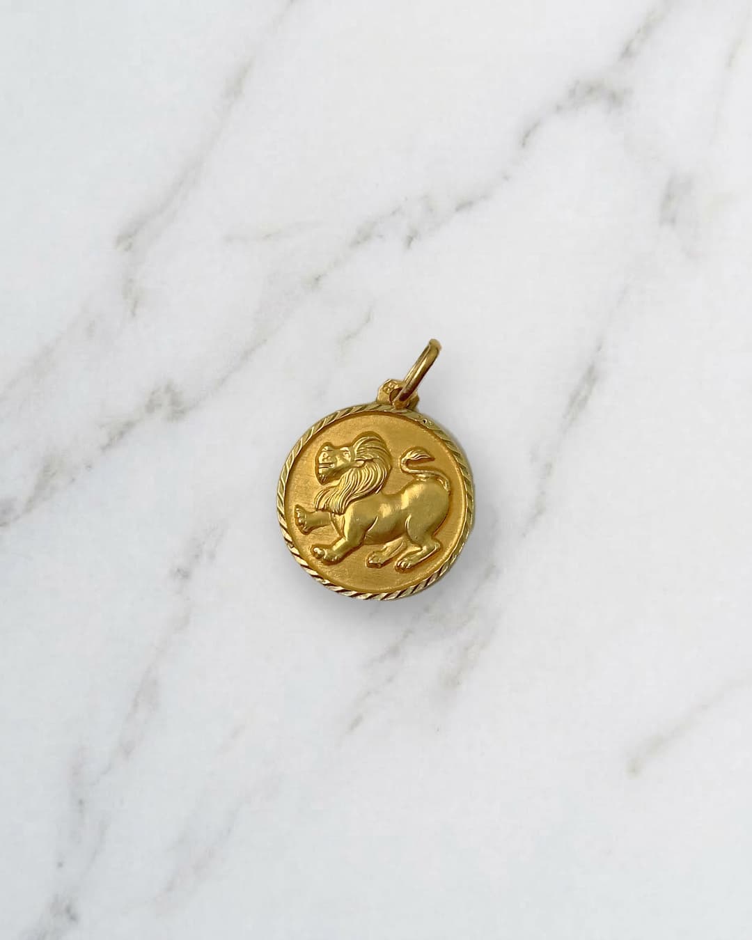Lion medal charm